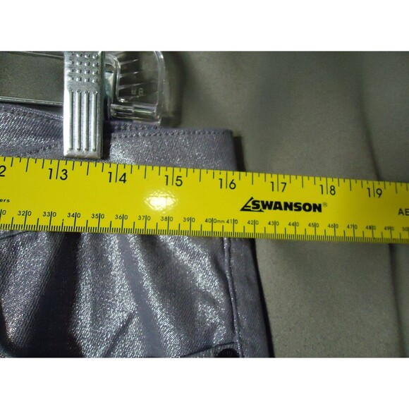 David Kahn Skinny Ankle Jeans Size 30 Shiny Metallic Lavender Stretch 5 Pocket - Picture 5 of 8